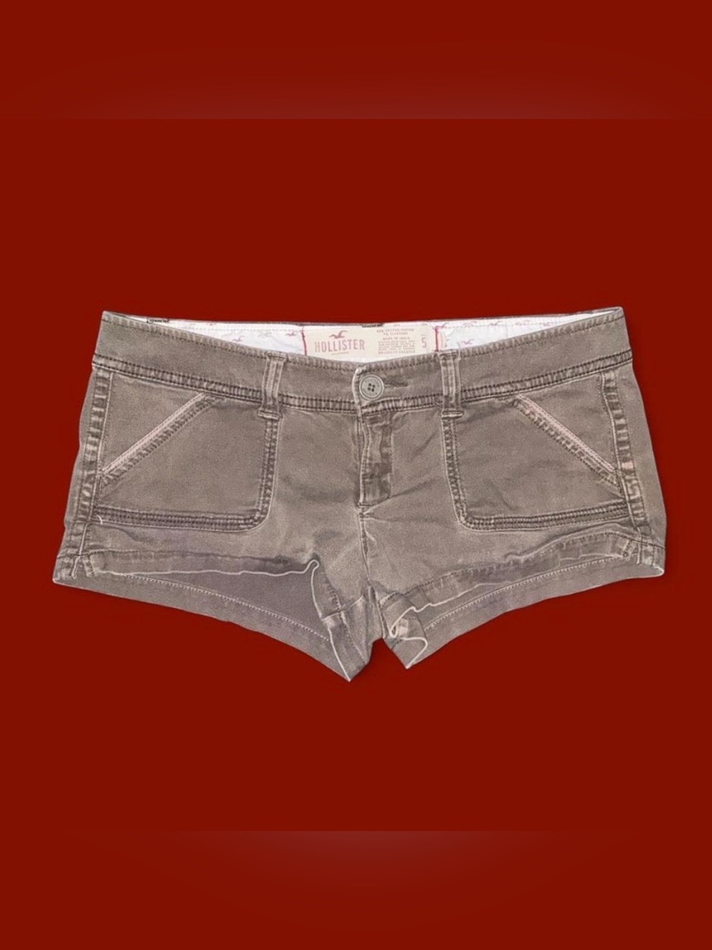 Hollister Women's Taupe Denim Cutoff Shorts